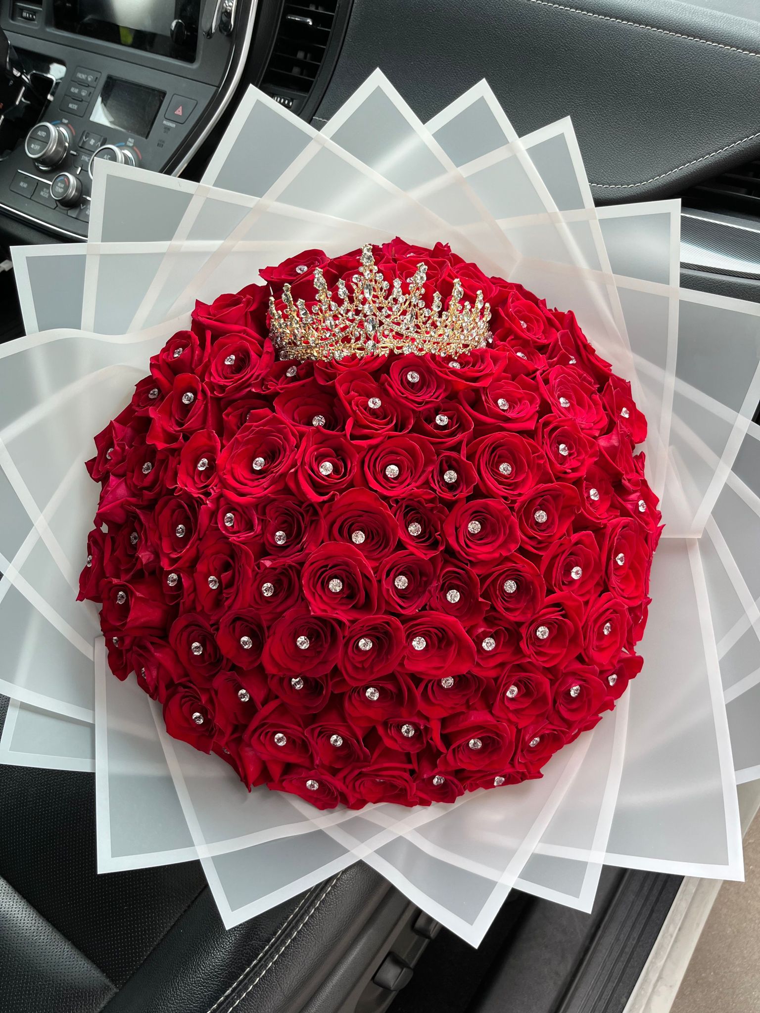 100 Roses / Luxury crown / Rhinestones