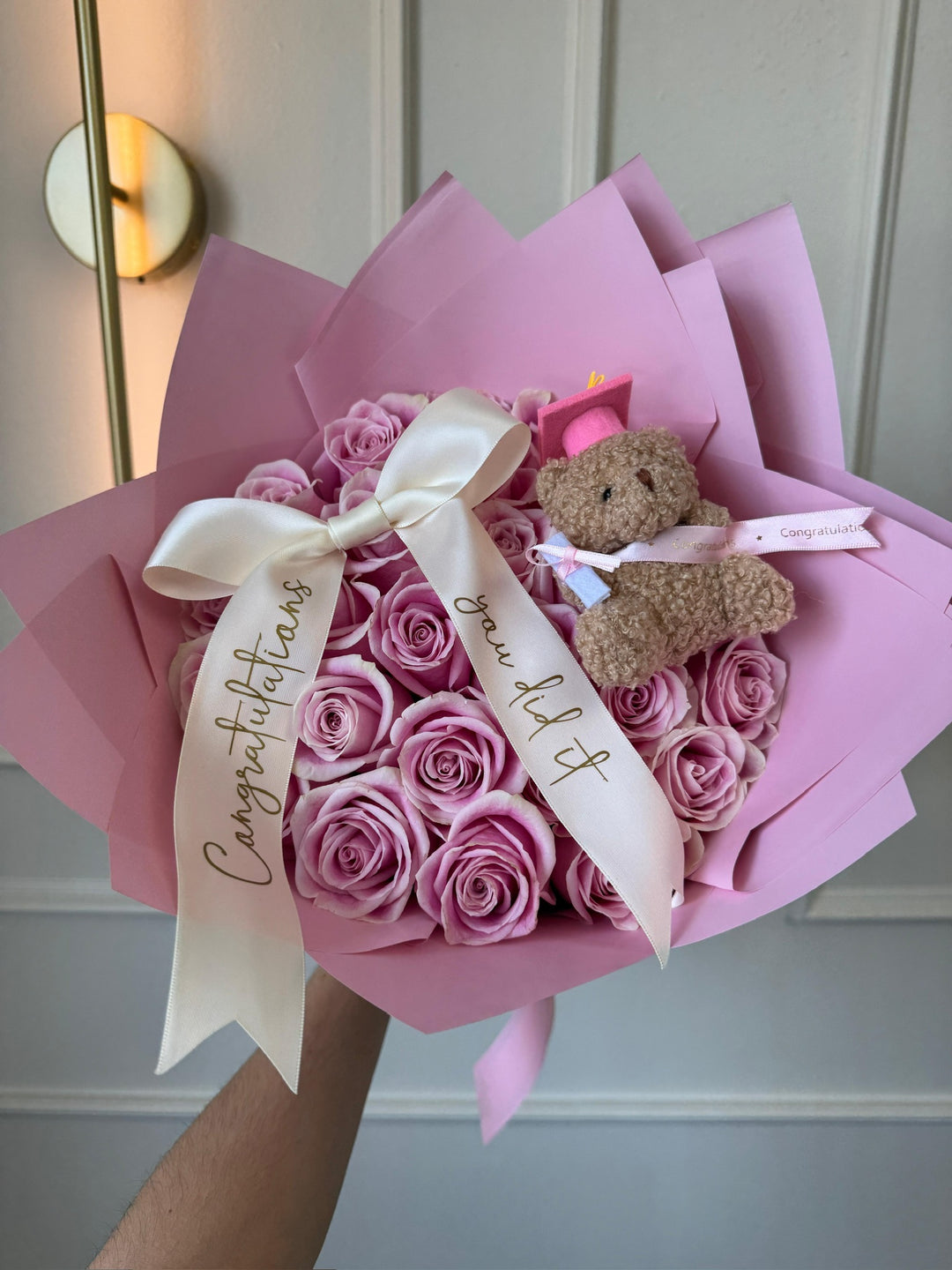 25 Pink Roses Graduation