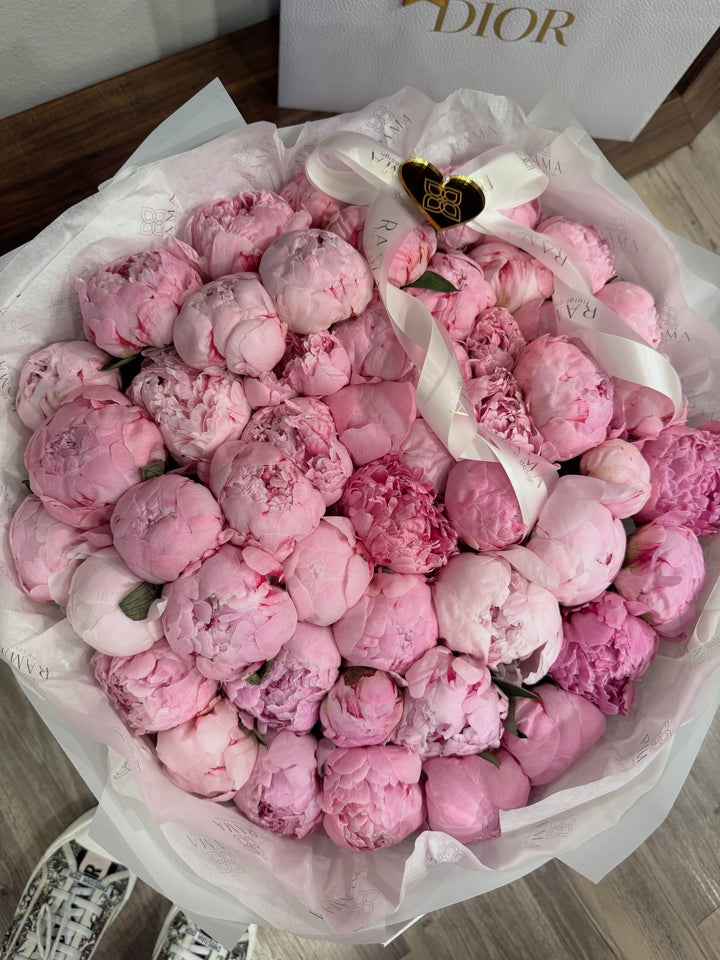50 Pink Peonies Bouquet