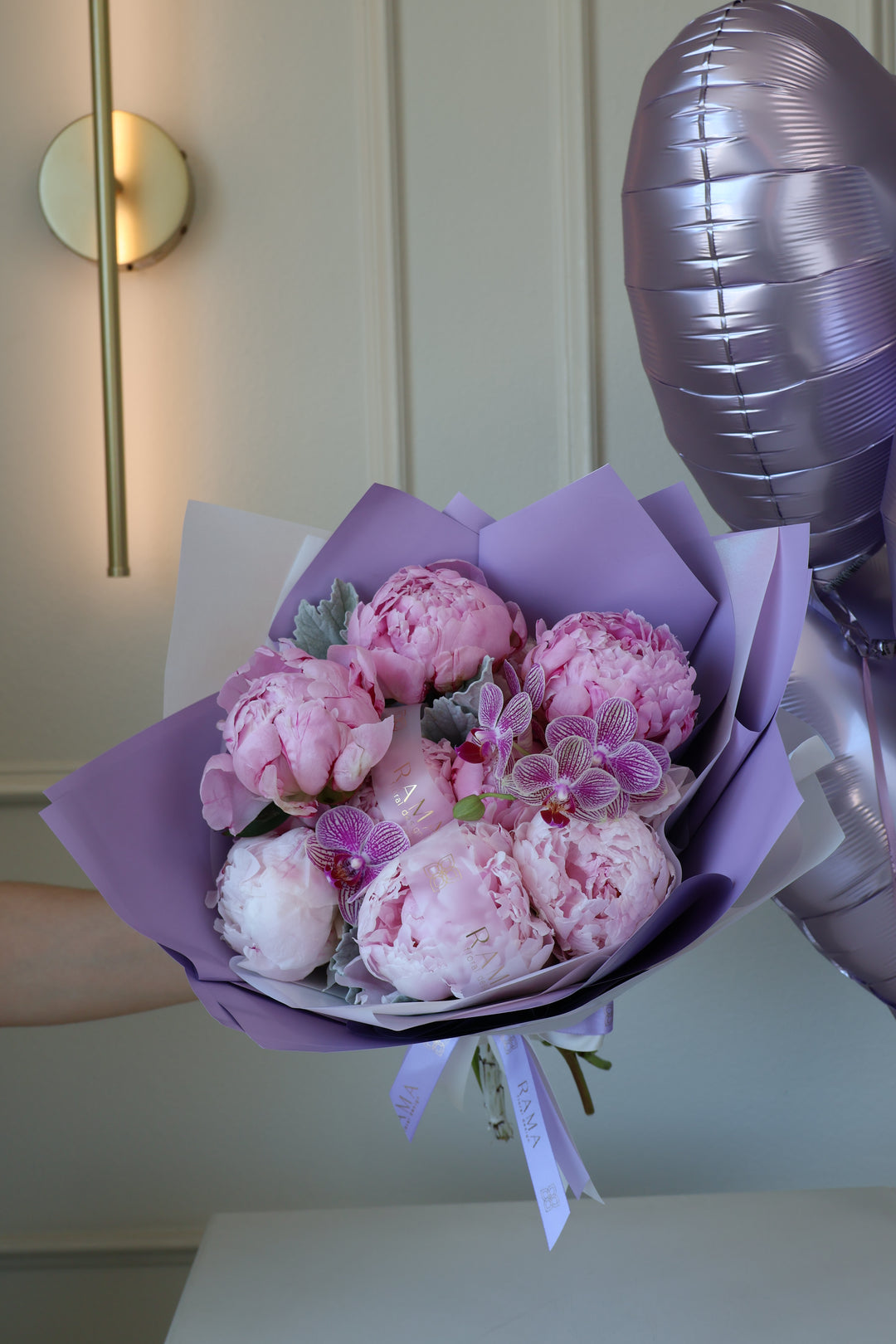 Pink Peony Bouquet with Orchids – Girlfriend's Day Edition