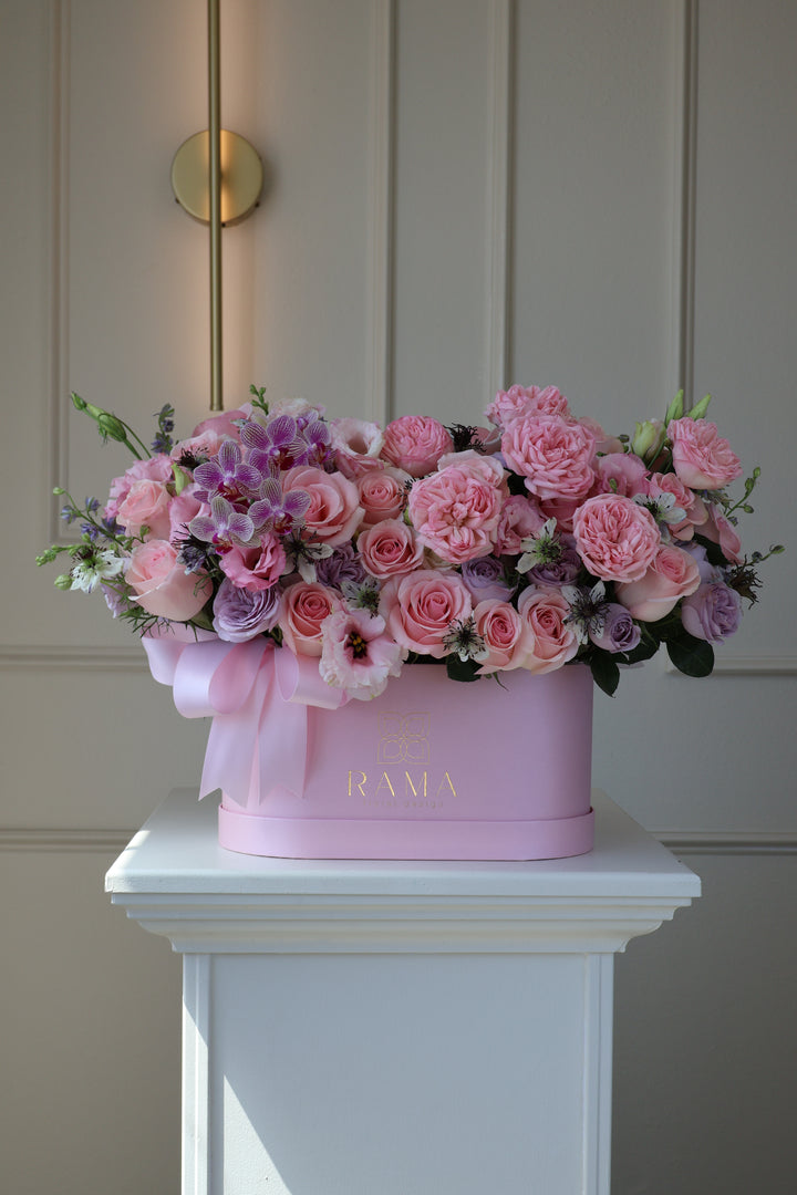 Girlfriend's Day Blush Box — Garden Roses & Orchids