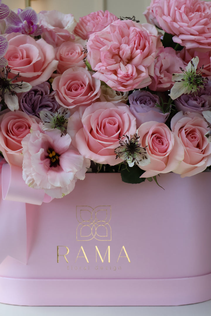 Girlfriend's Day Blush Box — Garden Roses & Orchids