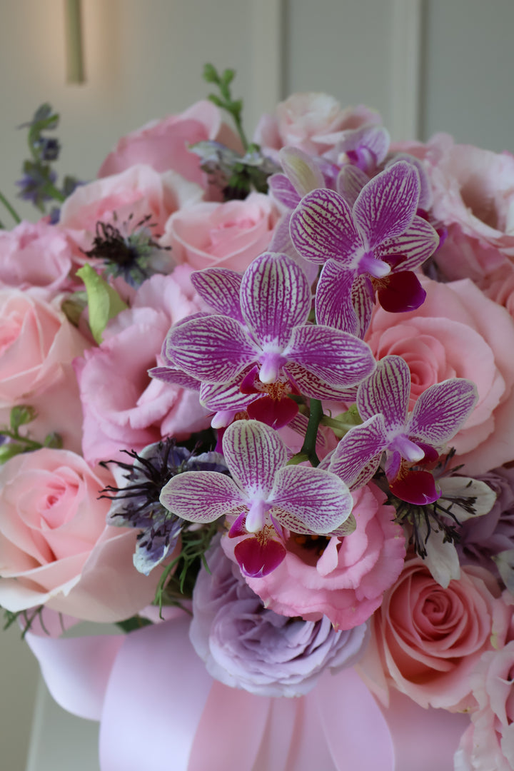 Girlfriend's Day Blush Box — Garden Roses & Orchids