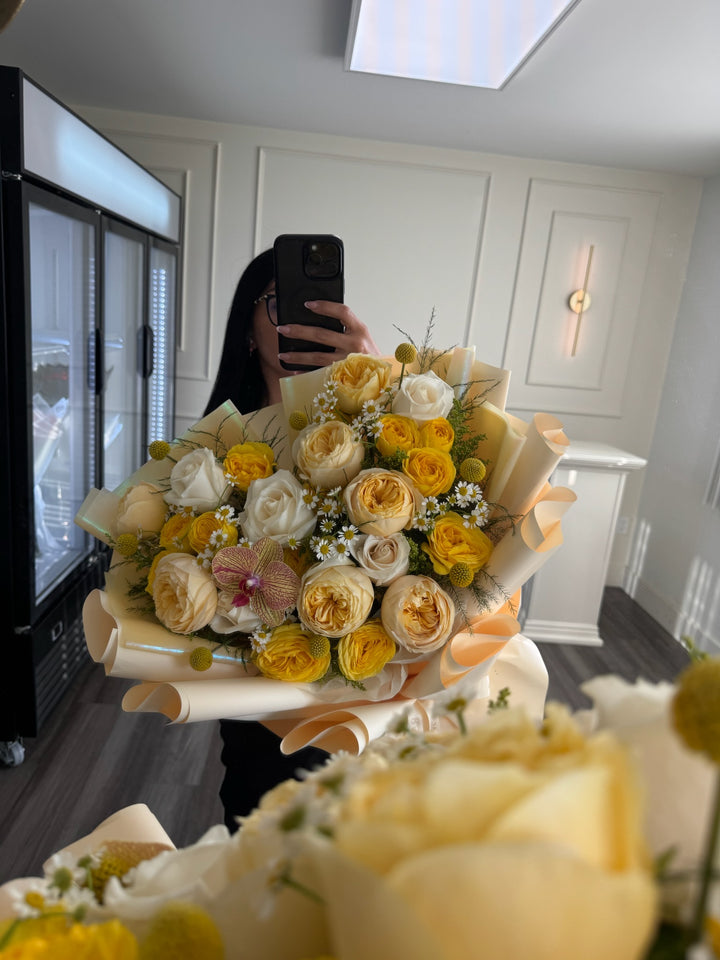 Garden Roses Spring Vase - View 3 | Rama Floral Design