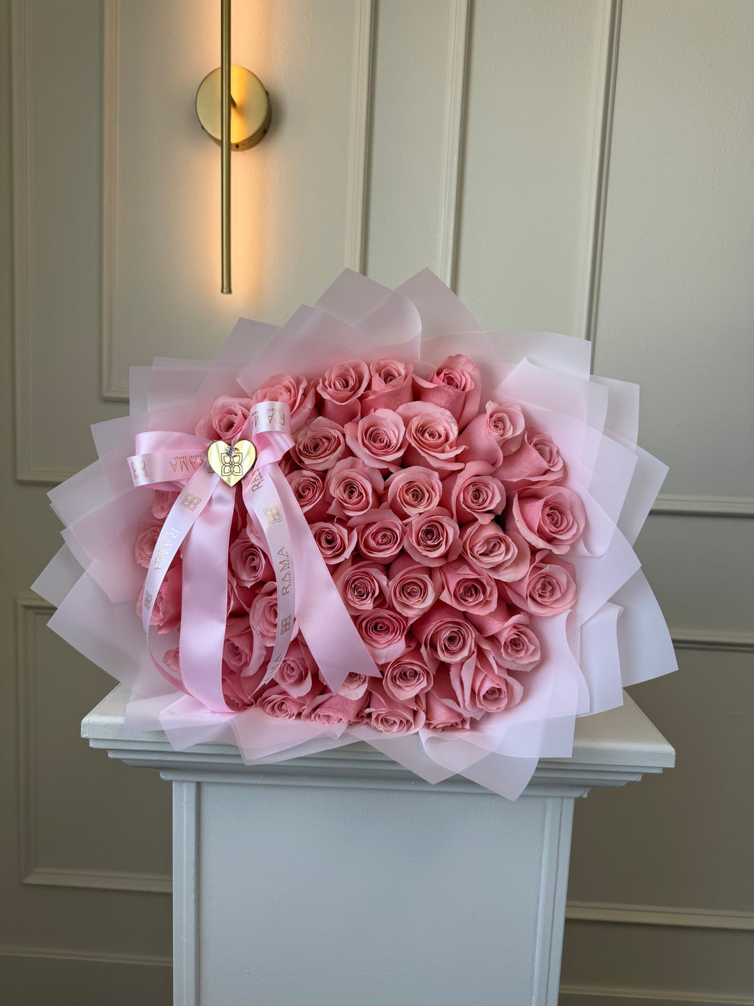 50 Premium Pink Roses – Same Day Delivery